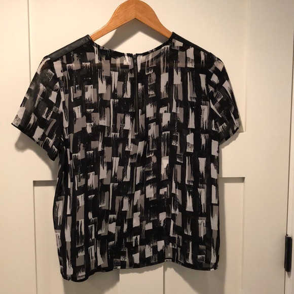 Black Faux Leather Tee - Picture 4 of 4